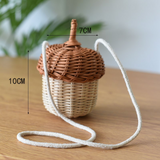 Kids Rattan Acorn Bag