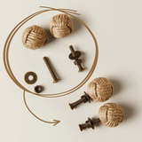 Jute Wardrobe Drawer Handle Set