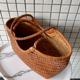 Handwoven Cowhide Tote Bag