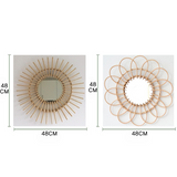 Rattan Hanging wall Mirror