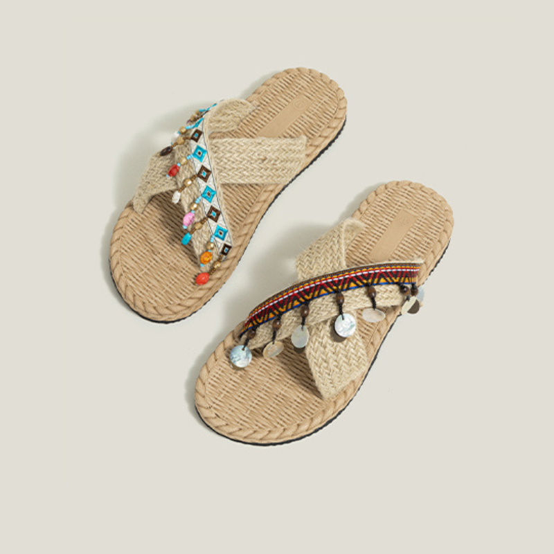 Women's Woven Beach Slippers