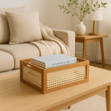 Rattan Wooden Storage Basket