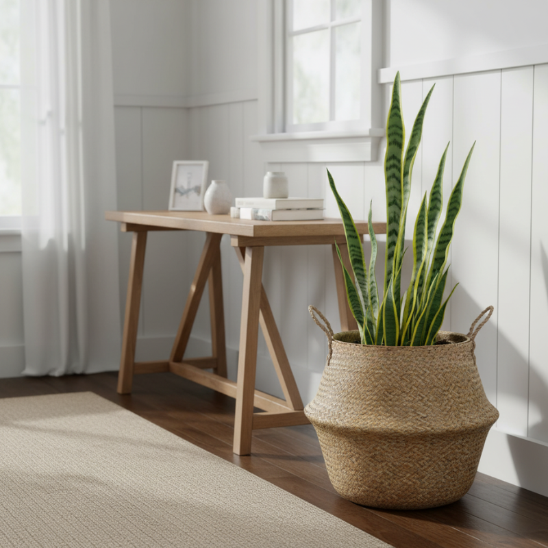 Nordic Rattan Waterproof-Lined Plant Pot