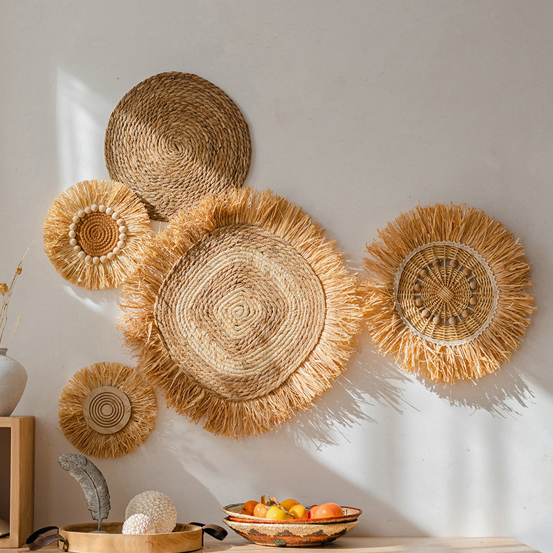Boho Raffia Wall Decor Set