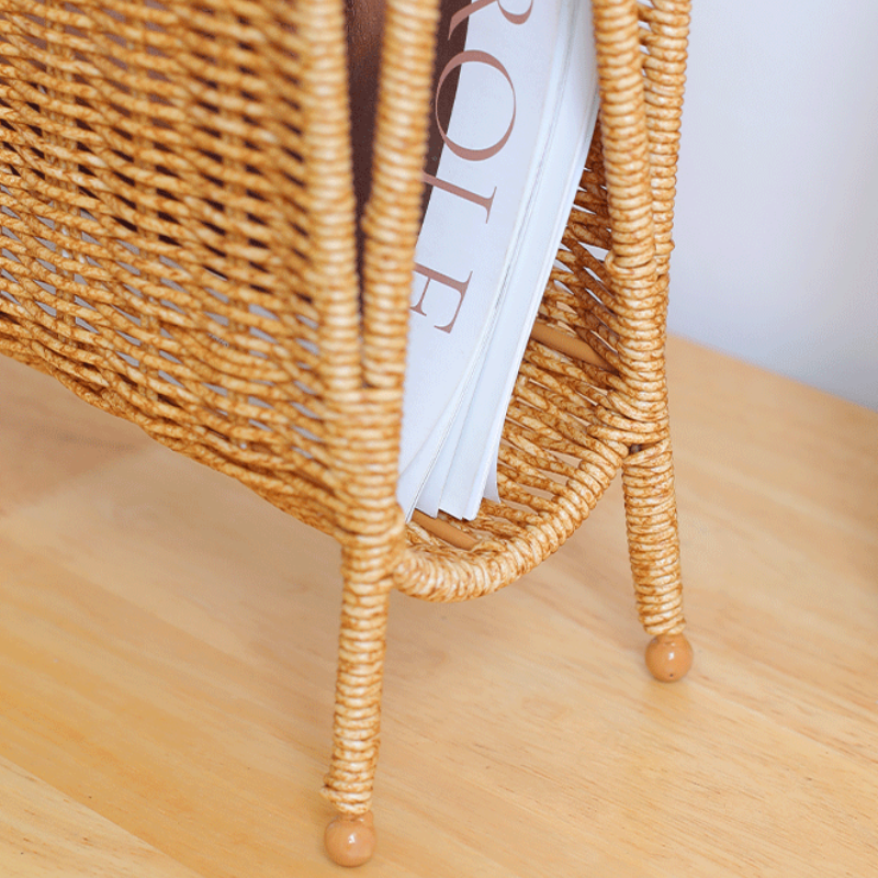 Rattan Magazine Storage Basket
