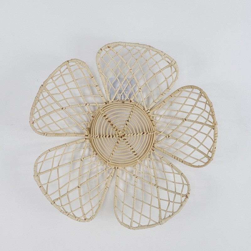 Boho Rattan Daisy Wall Decor (2-Pcs)
