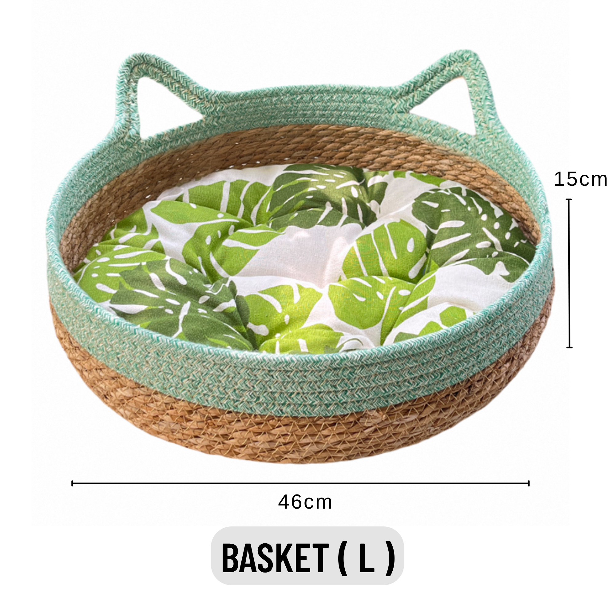 Handwoven Cotton Cat Bed Cushion Set