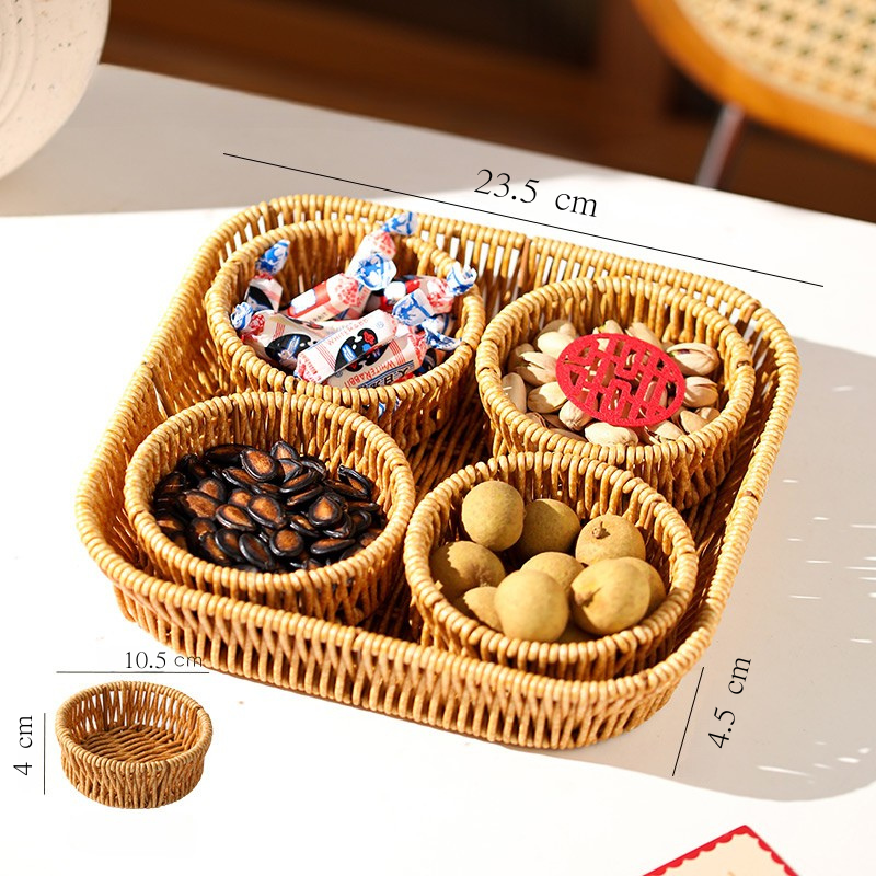 Handwoven Rattan Serving Tray
