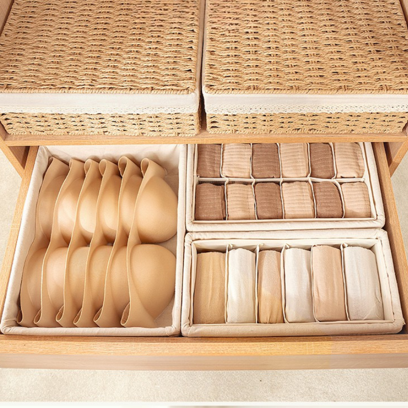 Rattan-Style Drawer Organizer Box