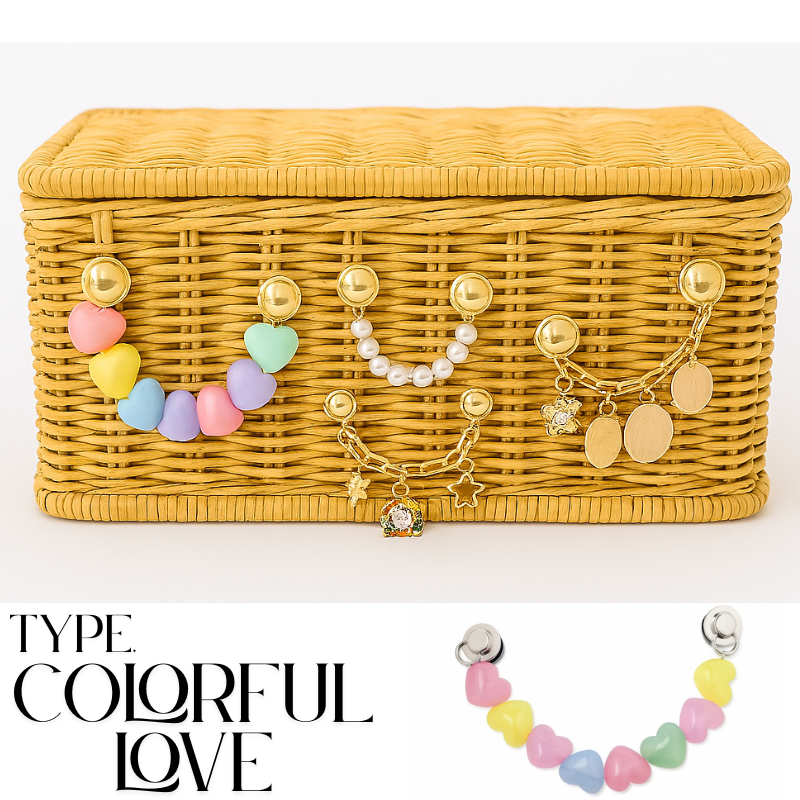 [DIY Set] Rattan Cable Organizer Box + Charm Decorations