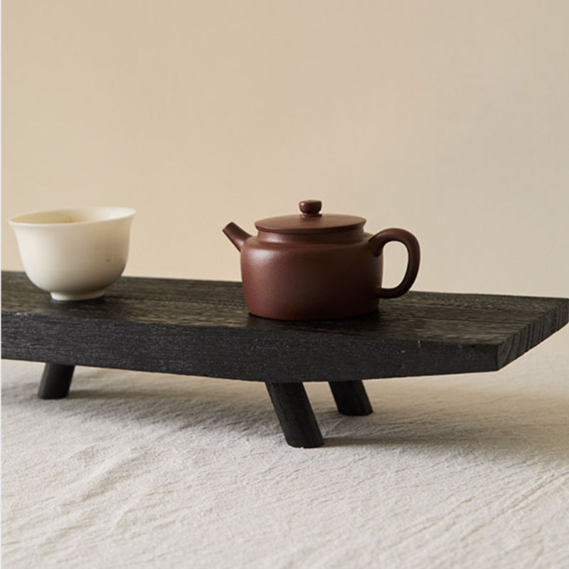 Boat Form Wood Tea Tray – Sculptural Object