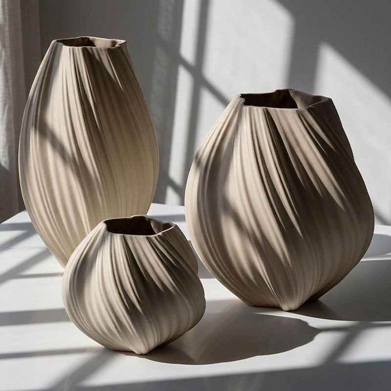 Beige Minimal Vase