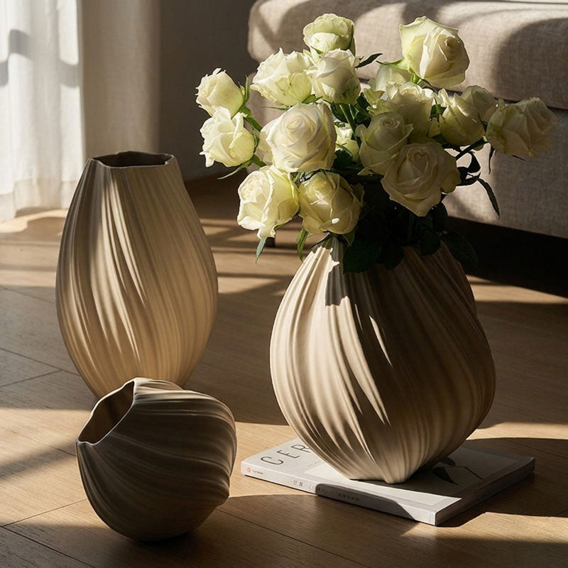 Beige Minimal Vase