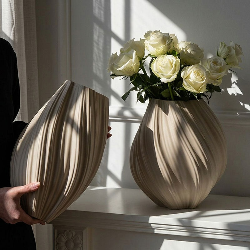 Beige Minimal Vase
