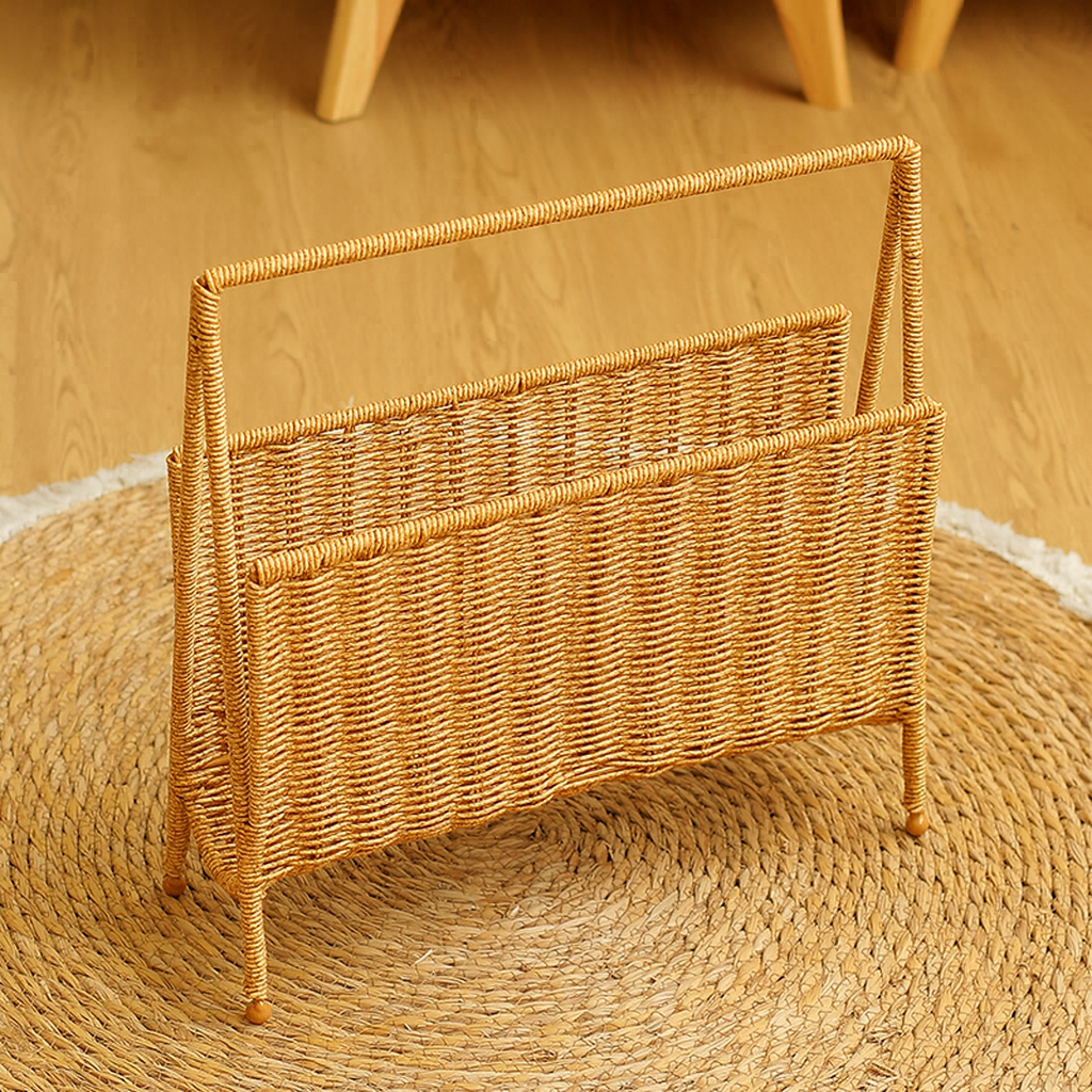 Rattan Magazine Storage Basket