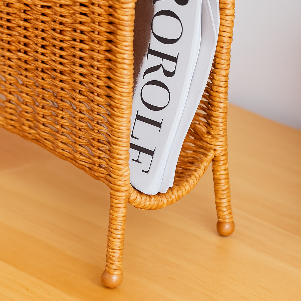 Rattan Magazine Storage Basket