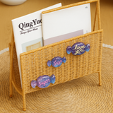 Candy Charm Rattan Magazine Basket Bundle