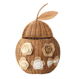 Linen Bloom Charm Wall Rattan Basket Bundle