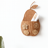 Linen Bloom Charm Wall Rattan Basket Bundle