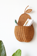 Linen Bloom Charm Wall Rattan Basket Bundle