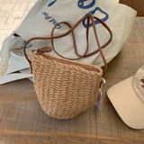 Woven Straw Crossbody Bag