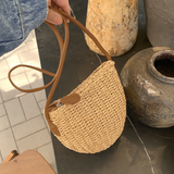 Woven Straw Crossbody Bag