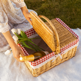 Handwoven Rattan Picnic Basket