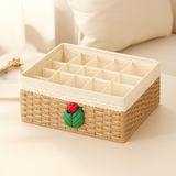 Woven Drawer Box with Leaf Charm