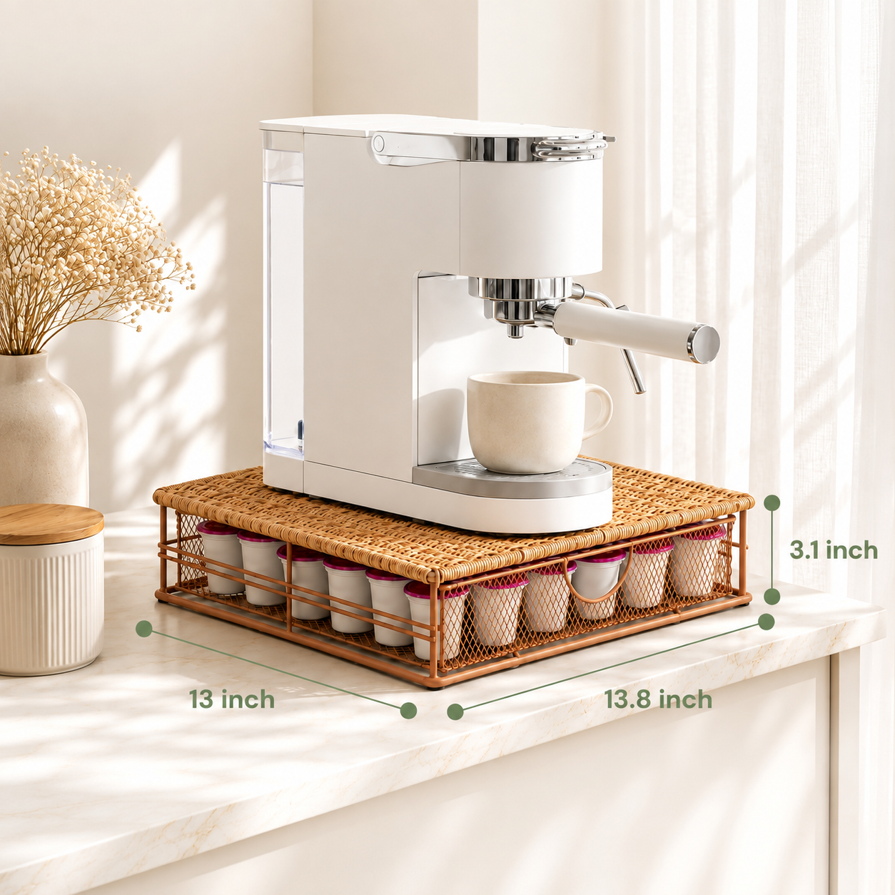 Rattan K-Cup Holder