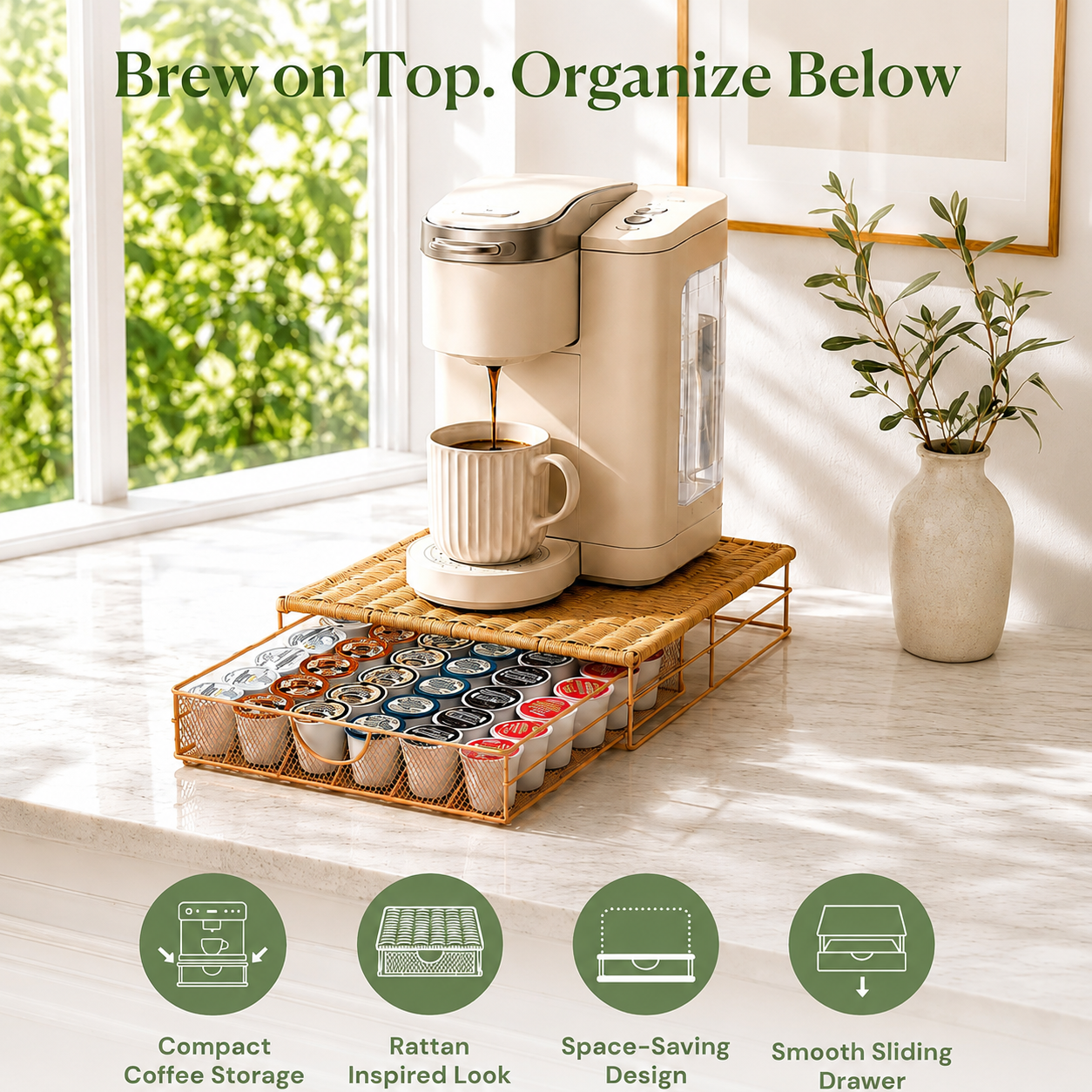 Rattan K-Cup Holder
