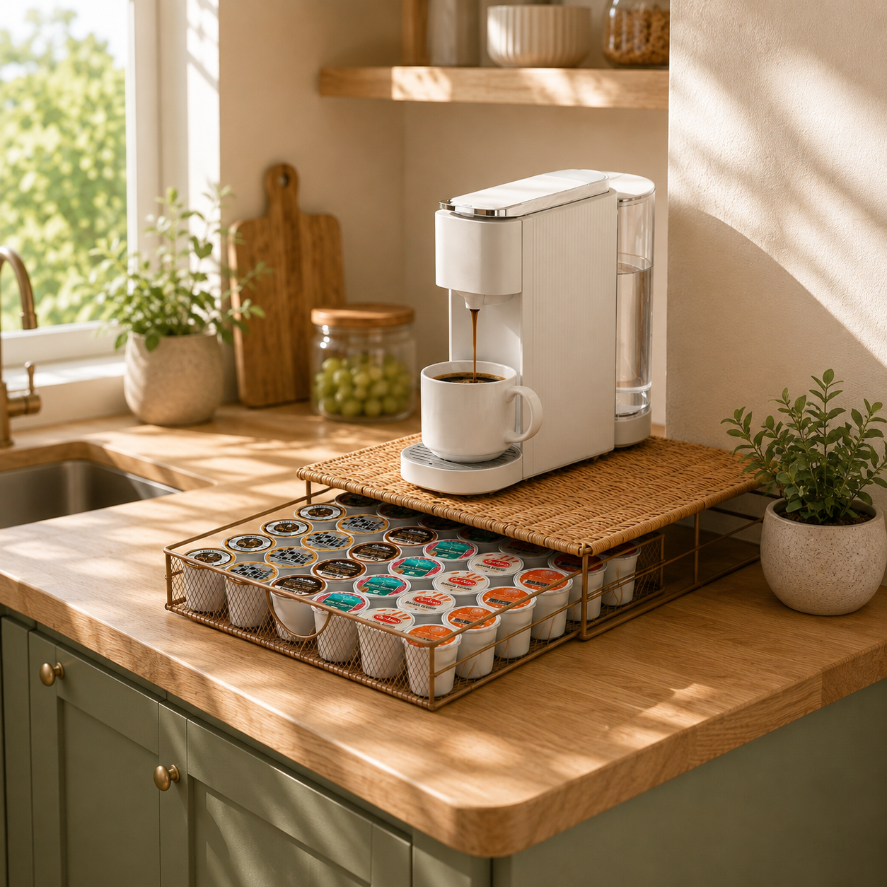 Rattan K-Cup Holder