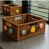 Donut Charm Handled Storage Basket Bundle