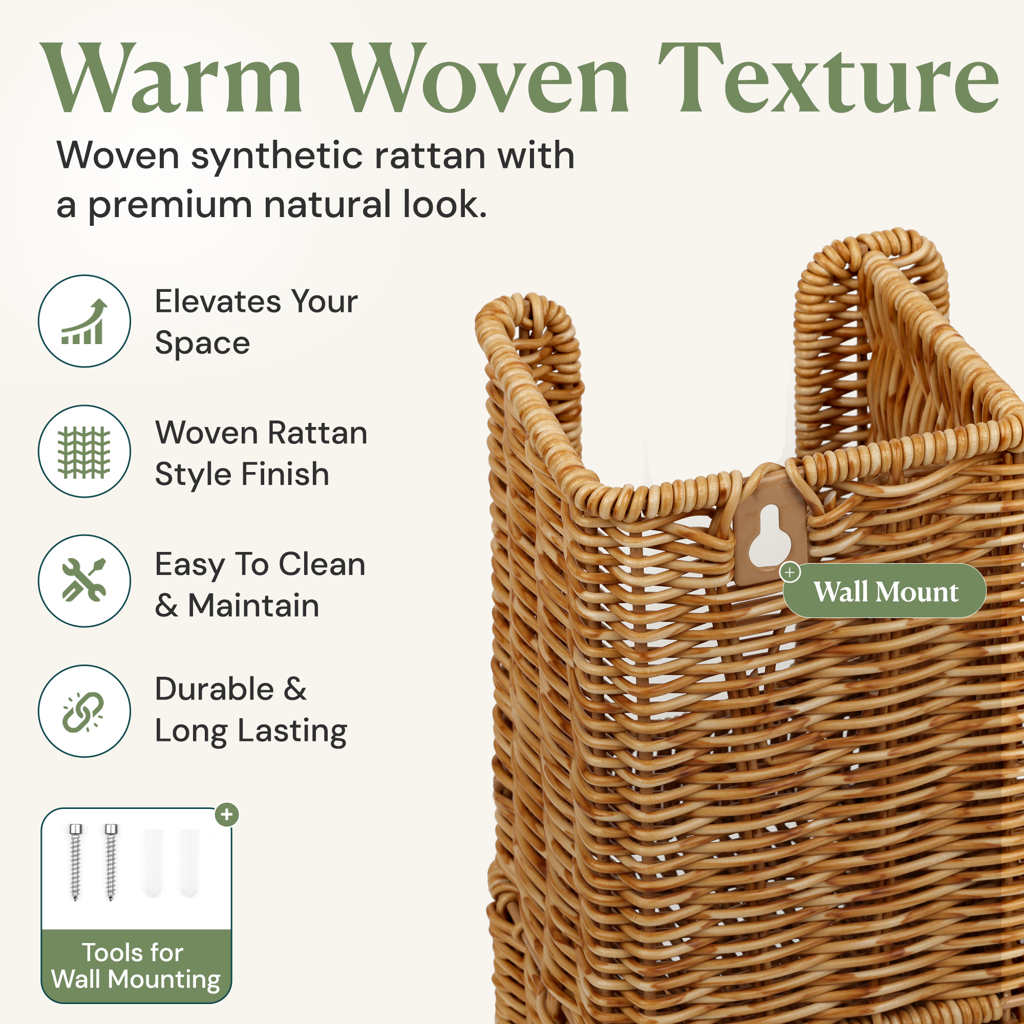 Handwoven Coffee Station Organizer