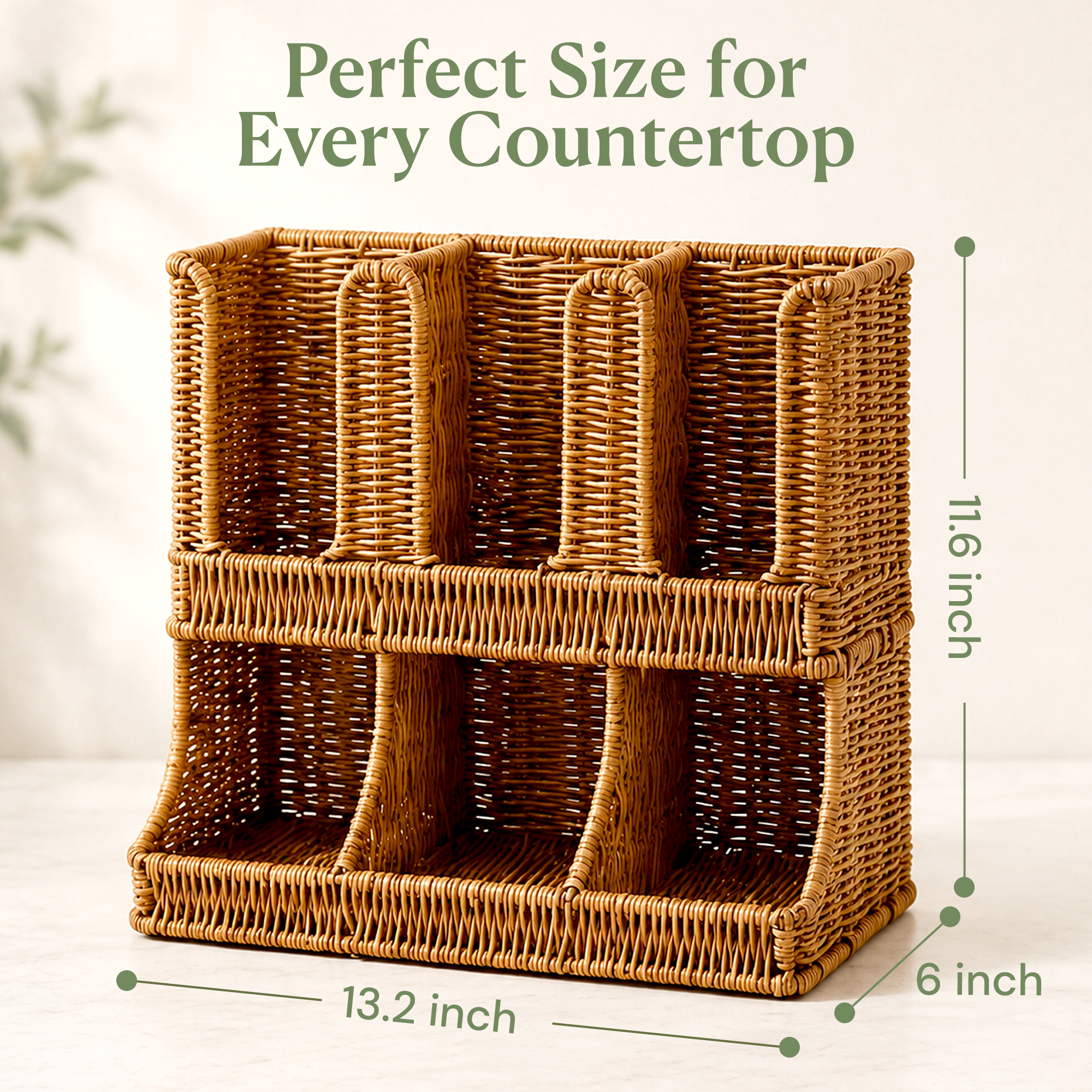 Handwoven Coffee Station Organizer