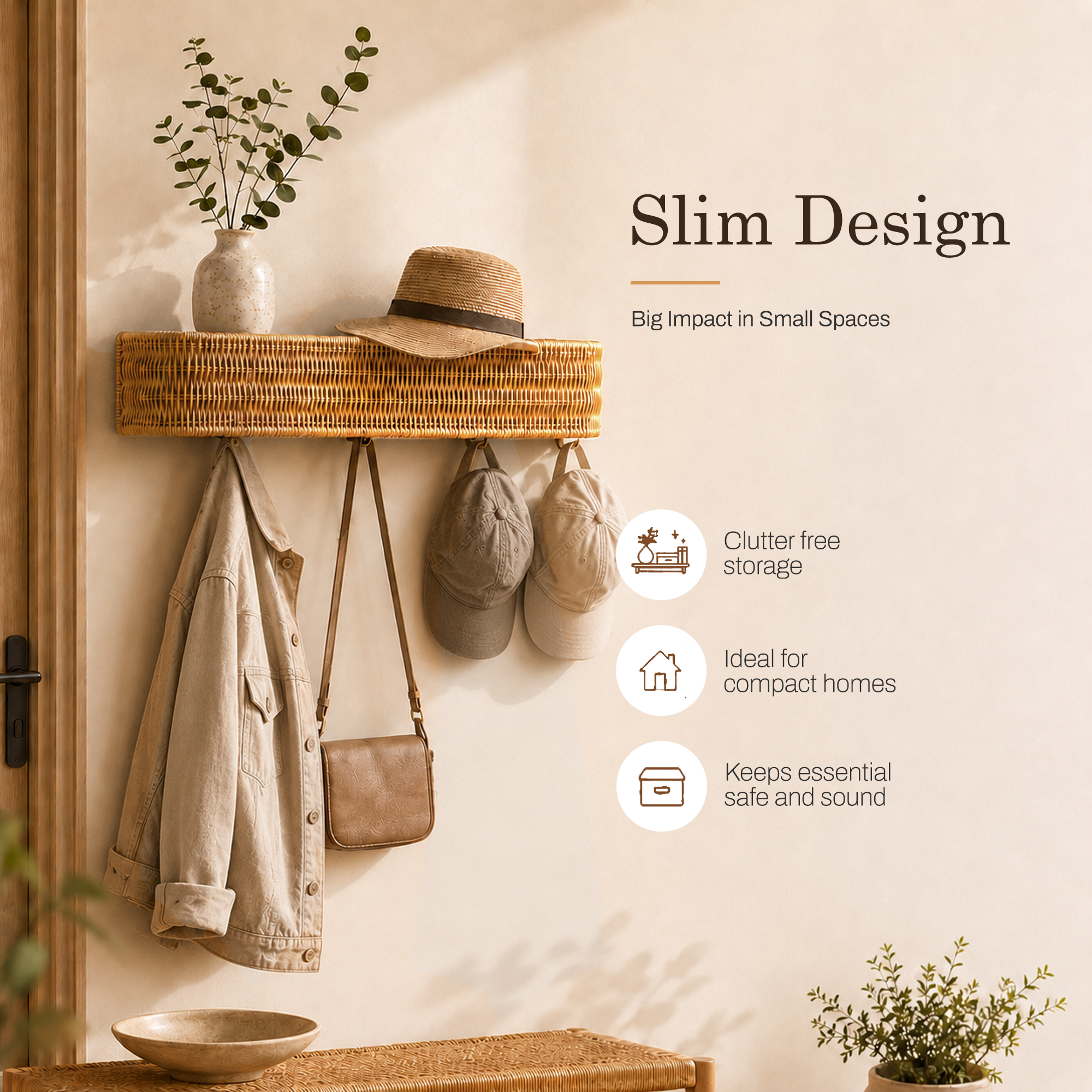 Rattan Coat Rack