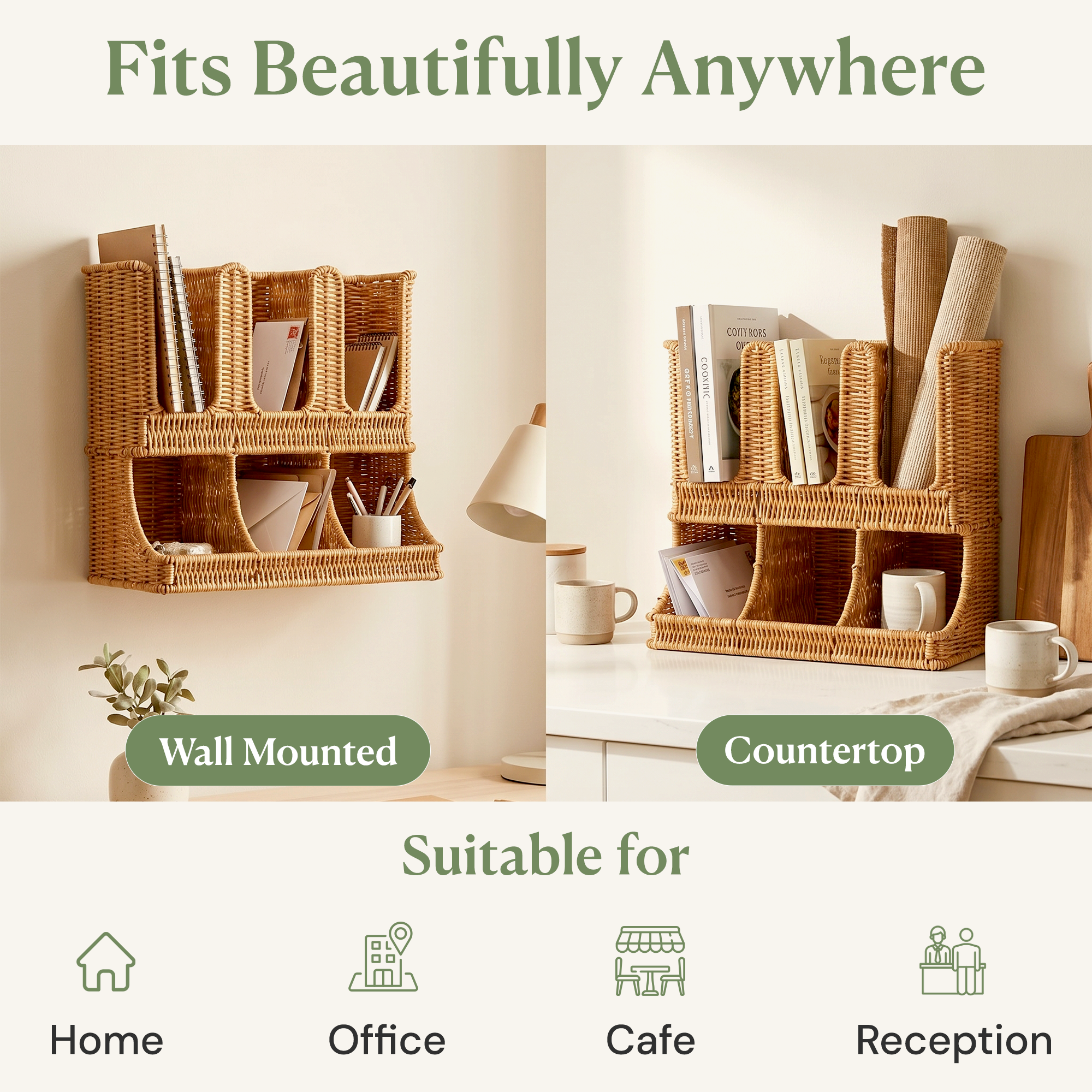 Handwoven Coffee Station Organizer