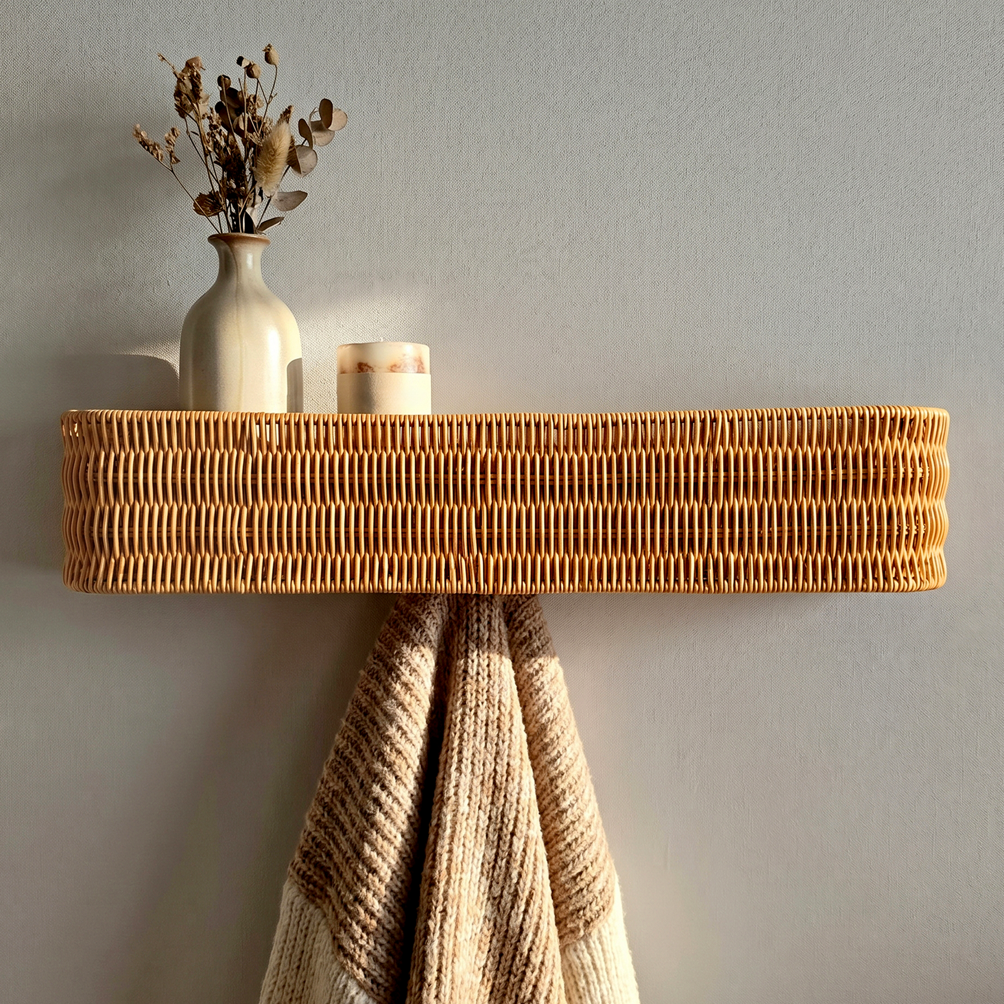 Rattan Coat Rack