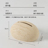 Tissue box, high-end creative desktop, travertine, paper drawer box, storage box, artistic living room, wabi-sabi style drawer box