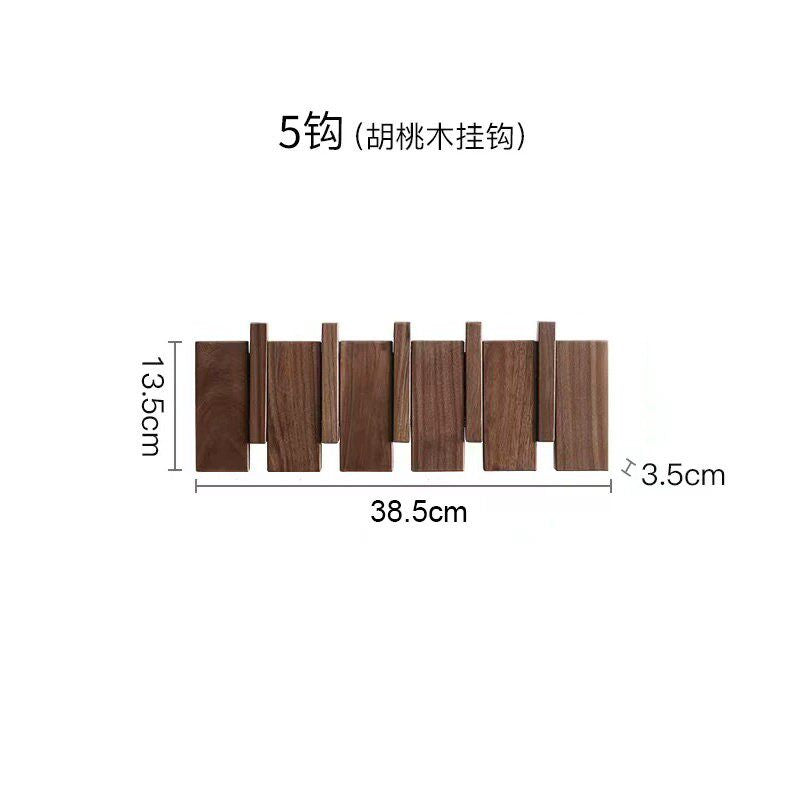 Piano Key Folding Hook Wall Rack – Walnut