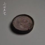 Camphor wood carbonized solid wood pot bearing flower pot, incense burner base, with the shape of the plug-in, air-dried tea ceremony, with the edge, tea tray, tea slipper