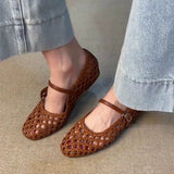 Woven Rattan Flat Sandals