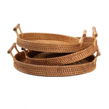 Rattan Basket Tray with Handles