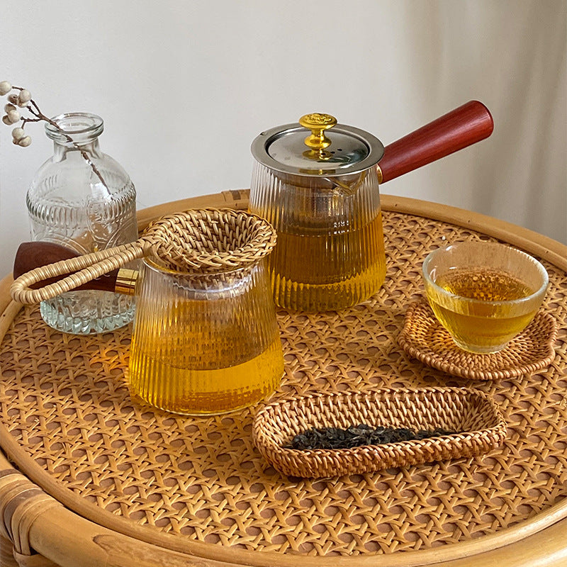 Natural Rattan Tea Set