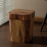 Wood-like Trash Can