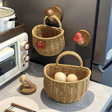 Garlic Rattan Hanging Baskets