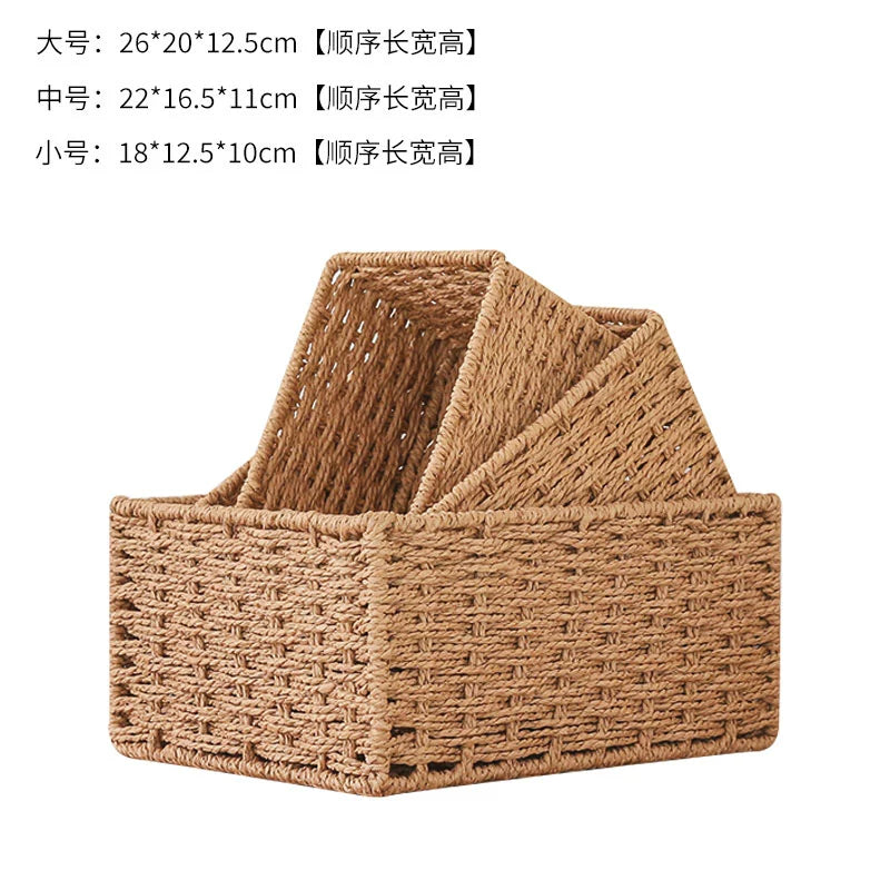 Desktop storage box, coffee table, entrance, makeup table, office sundries storage box, cosmetics storage basket, storage basket