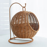 Imitation rattan weaving creative home desktop fruit basket, snack candy basket, fruit hanging basket, snack storage basket