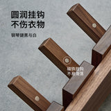 Entrance porch wall coat hook strong viscose free punch coat load-bearing rack piano key solid wood coat hook