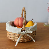 Wicker basket small flower basket portable storage basket storage basket picnic mini flower basket rattan wicker woven basket vegetable basket