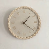 Boho Wicker Wall Clock